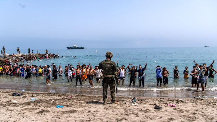 How 60,000 people swam to Spanish territory