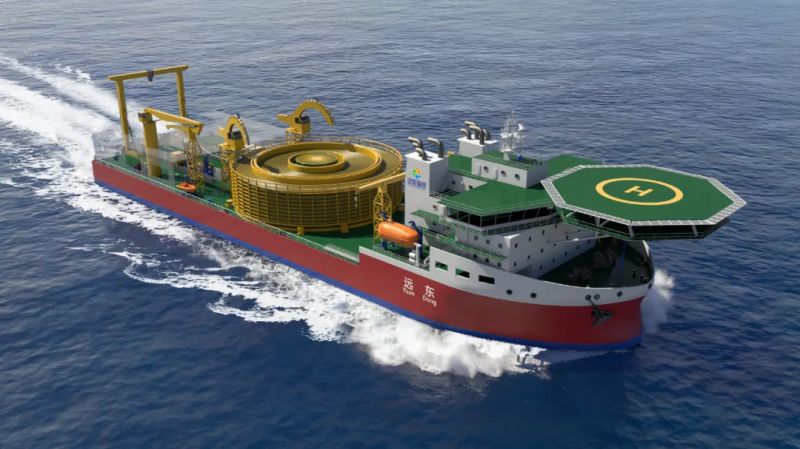 ZPMC starts building multipurpose CLV for Far East Cable