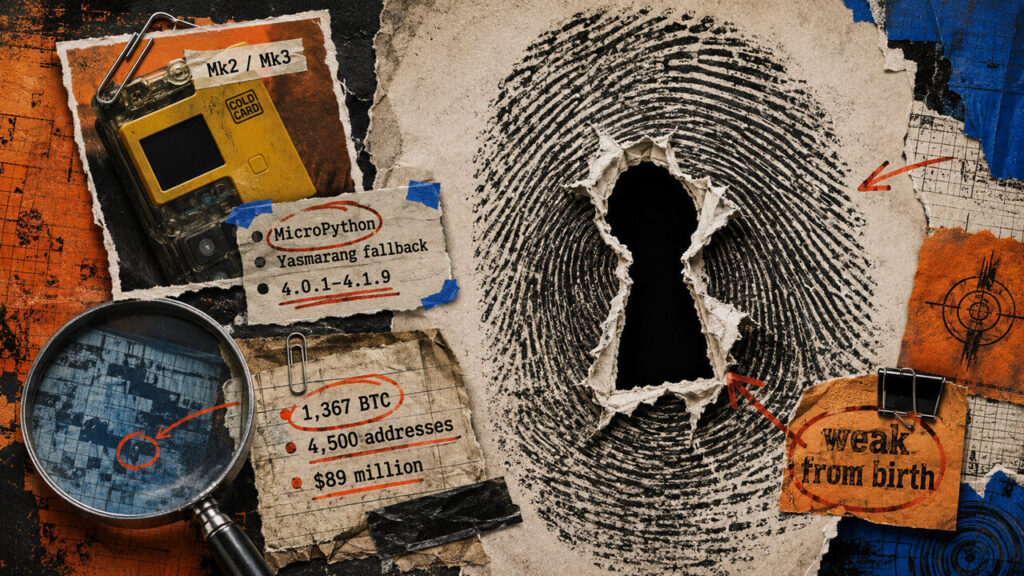 Bitcoin self-custody: Coldcard flaw exposes a hidden risk