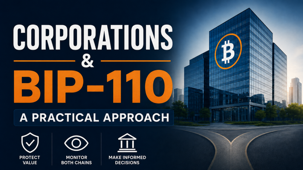 Corporation’s Approach To The BIP-110 Soft Fork