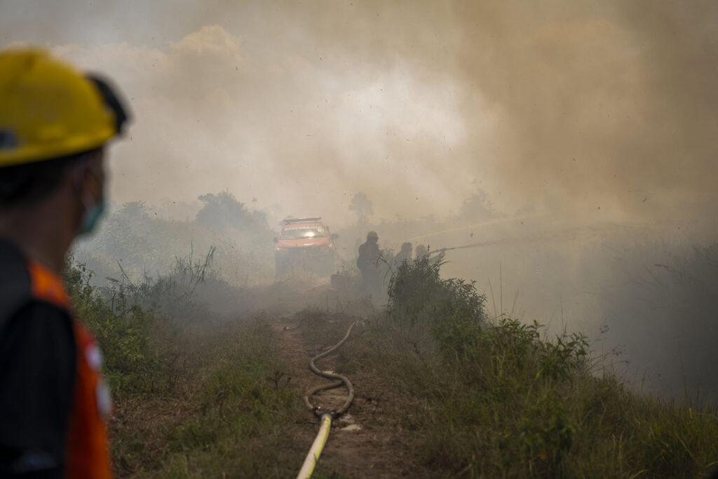 Flames reach edge of orangutan rehabilitation center, with fire season set to intensify