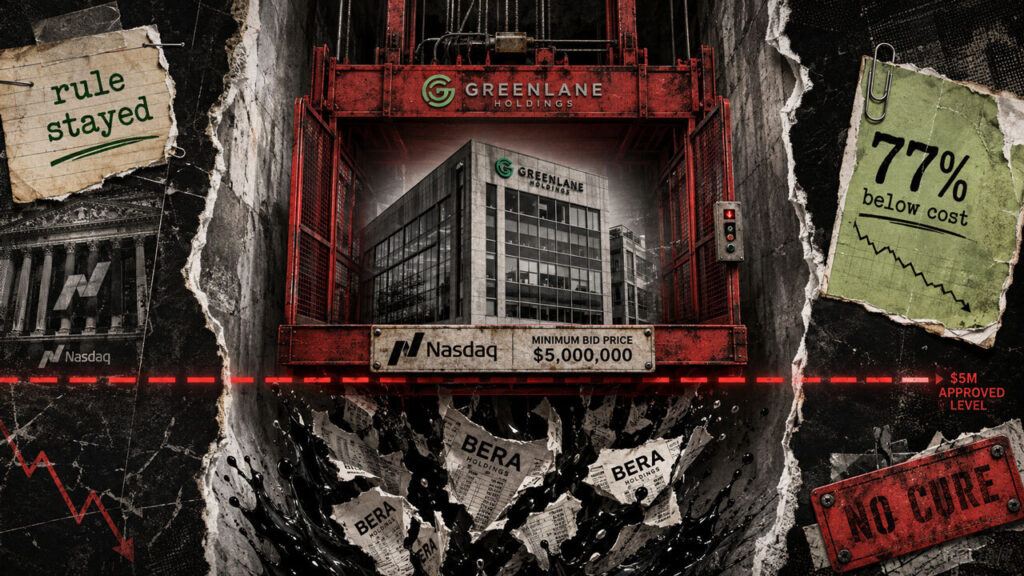 Greenlane BERA treasury is 77% below cost as Nasdaq rule stays