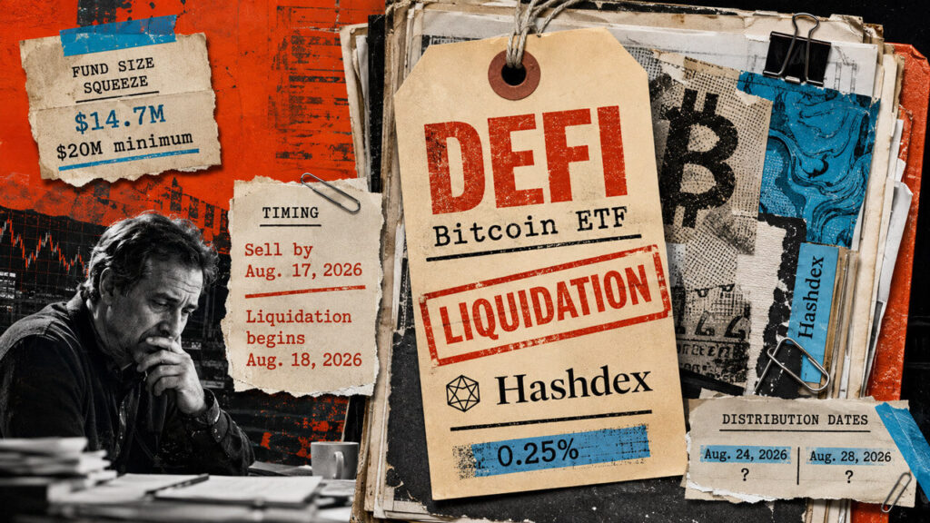 Hashdex Bitcoin ETF liquidation starts Aug. 18