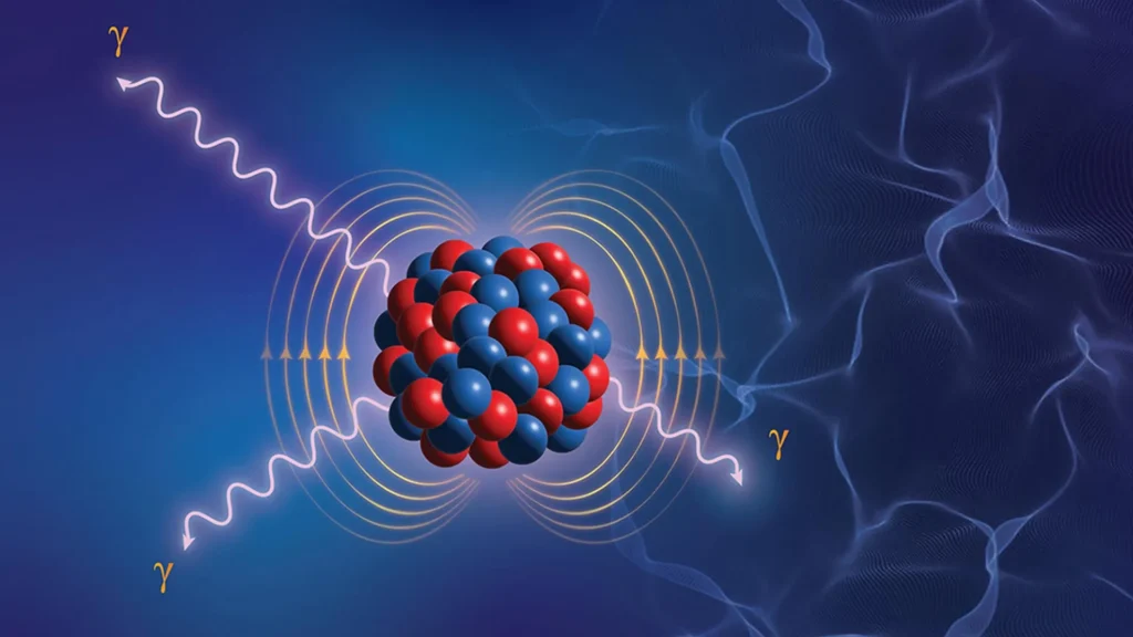 Hidden magnetism inside atoms may explain mysterious gamma rays