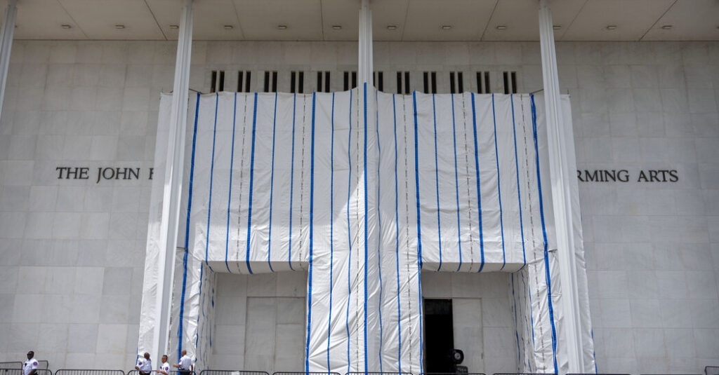 Judge Is Asked to Block Inscription of Trump’s Name on Kennedy Center