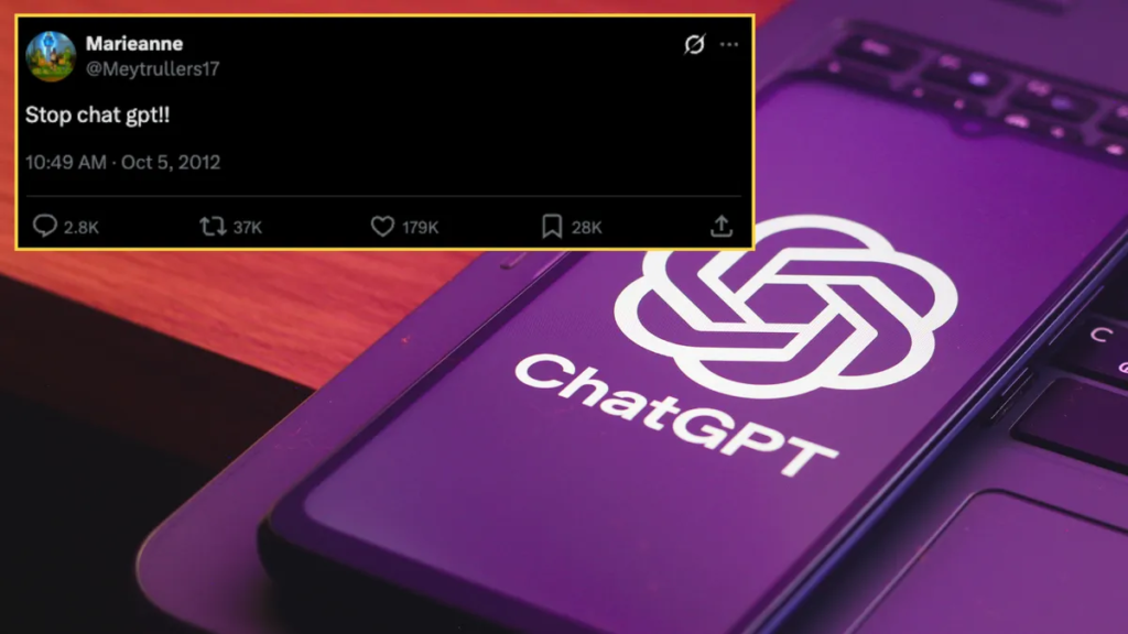 Someone tweeted ‘Stop chat gpt’ in 2012, but it likely wasn’t a prophecy