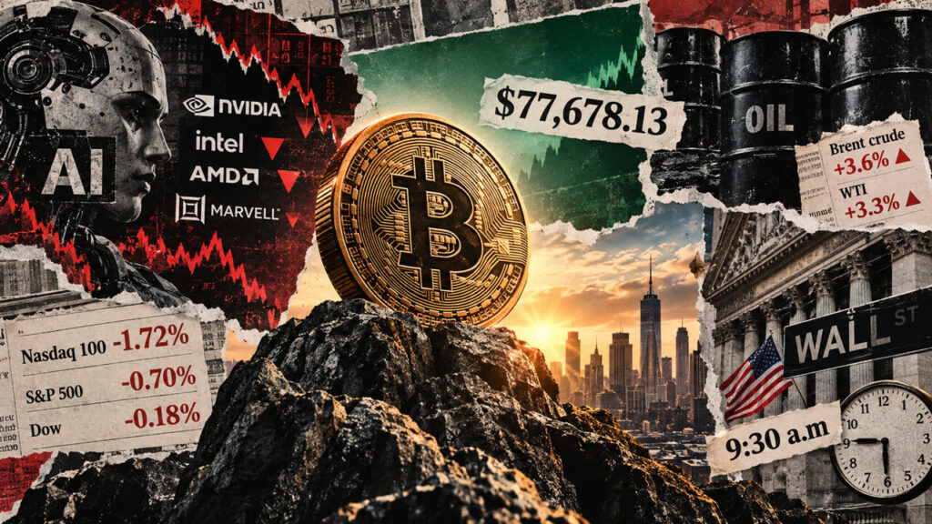 Bitcoin faces AI selloff test at Wall Street open