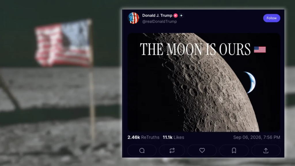 Did Trump claim the moon as US territory?