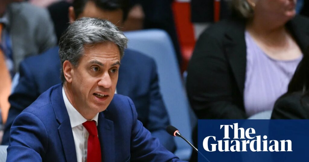 Ed Miliband meets Iran’s foreign minister as Tehran gives US ultimatum on strait of Hormuz | US-Israel war on Iran