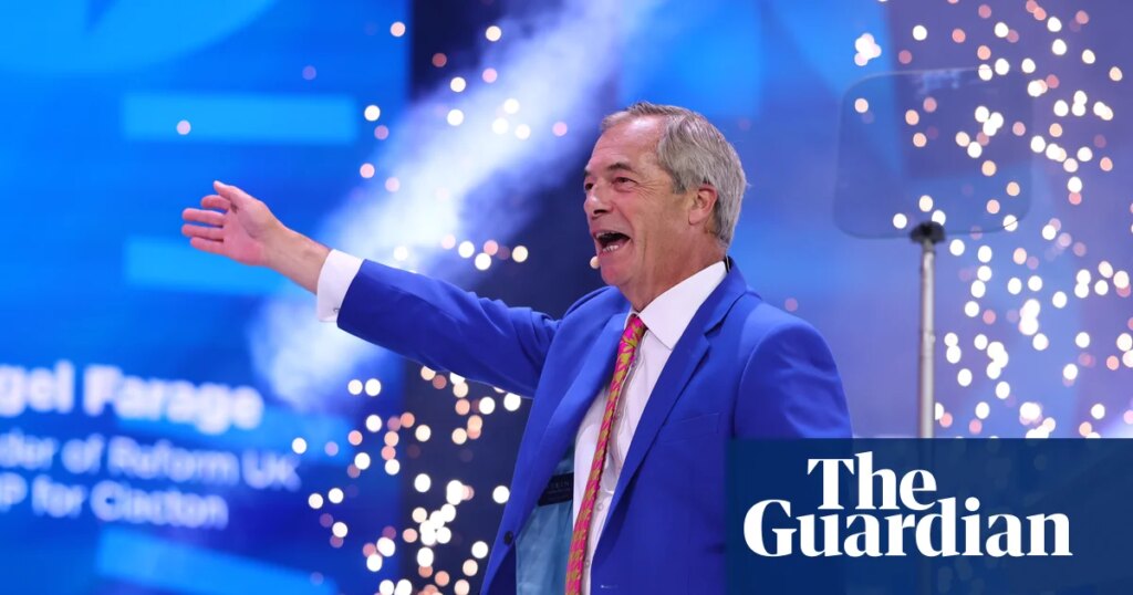 Farage seeks to shore up damaged leadership as scandal engulfs Reform conference | Nigel Farage