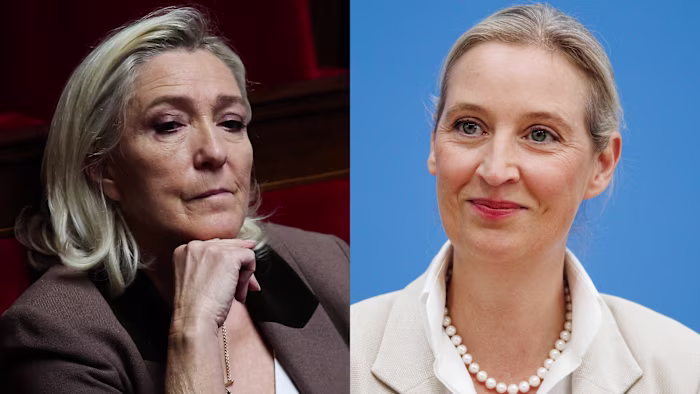 France’s Marine Le Pen stays silent on far-right victory in German election