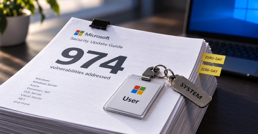 Microsoft Patches Record 974 Flaws, Including Two Exploited Windows Zero-Days