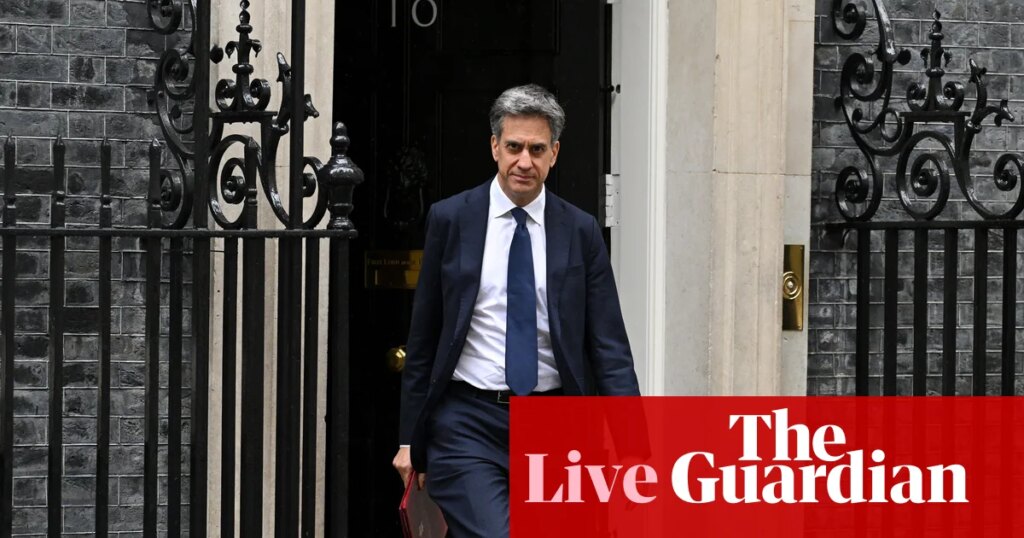 Miliband defends sanctions on Israeli settlements and pushes back against chief rabbi’s criticism – UK politics live | Politics
