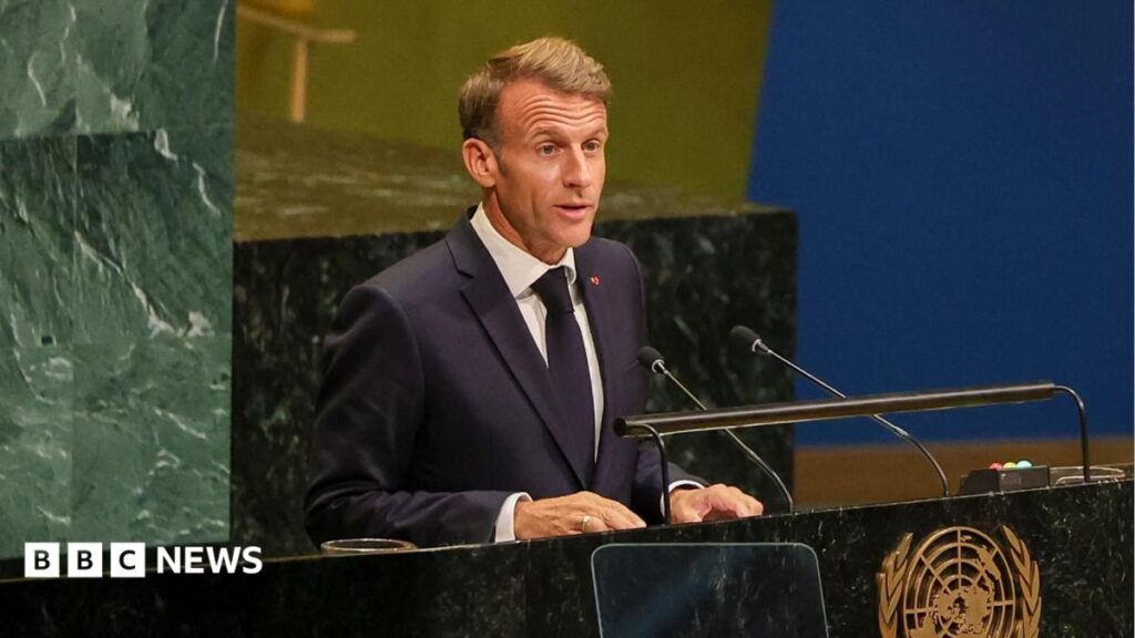 Netanyahu calls Macron’s West Bank comments in UN speech ‘grotesque’