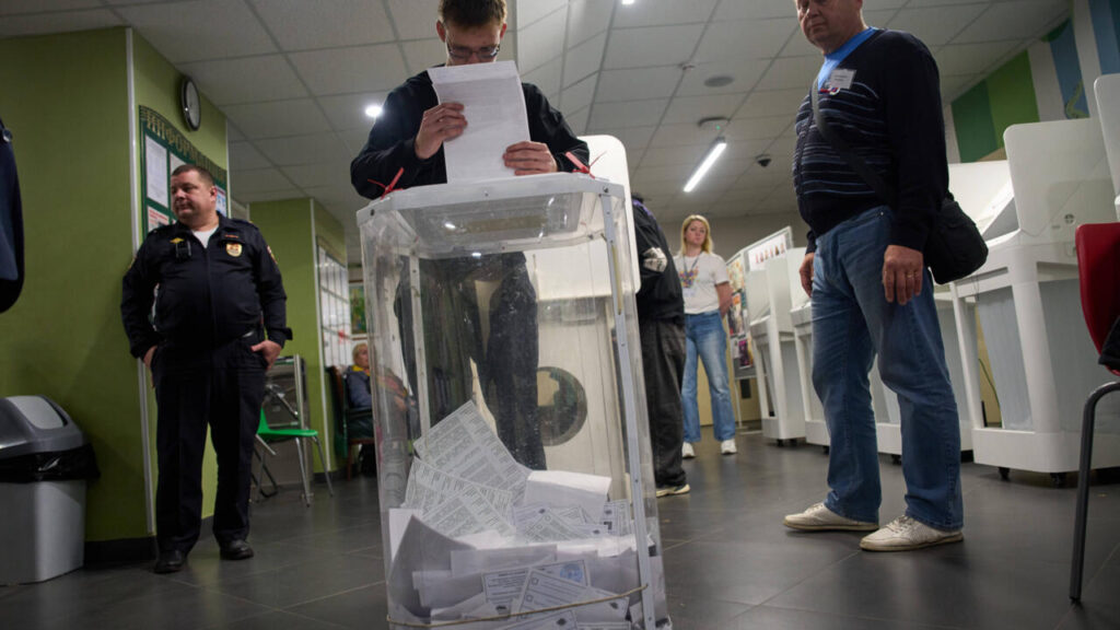 Russia’s ruling party on track to win election after Ukraine’s drone attacks on Moscow