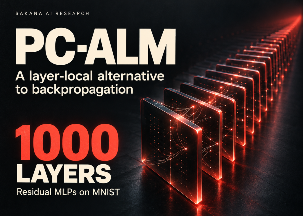 Sakana AI Researchers Introduce PC-ALM, a Layer-Local Alternative to Backpropagation That Trains 1000-Layer Networks