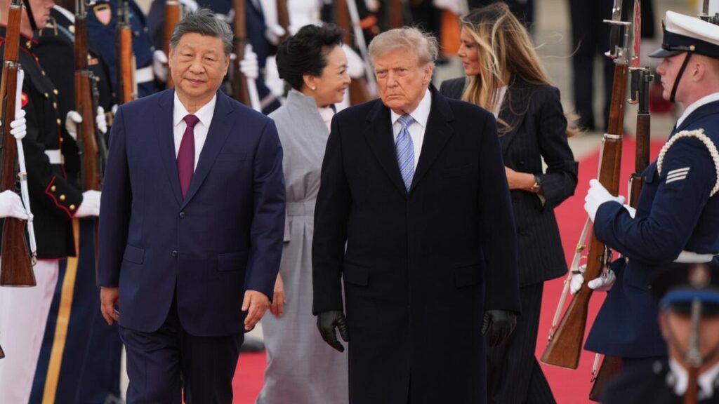 Trump gives Xi rare airport welcome as Chinese leader begins US state visit