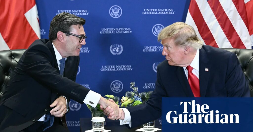 Trump praises relations with Burnham despite tensions over AI and Iran | Donald Trump