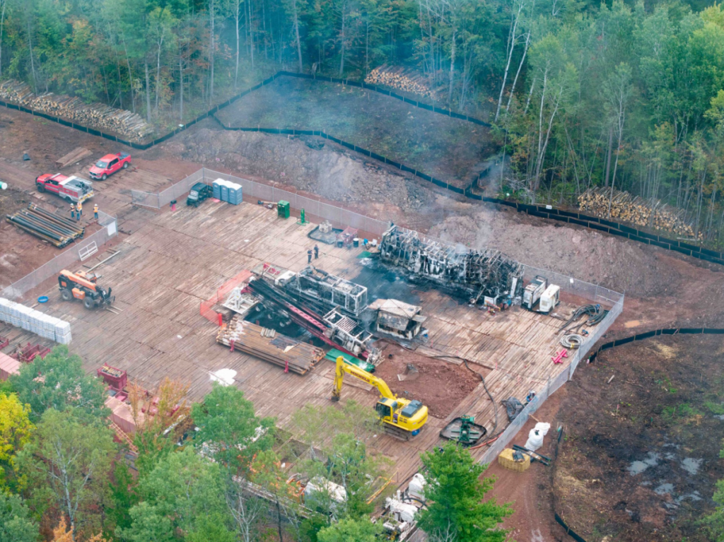 Enbridge says another fire destroys drill rig on Line 5 project in northern Wisconsin