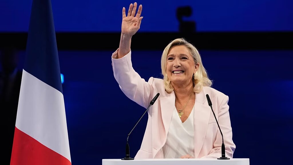 Marine Le Pen launches presidential campaign with vow to restore ‘rule of law’