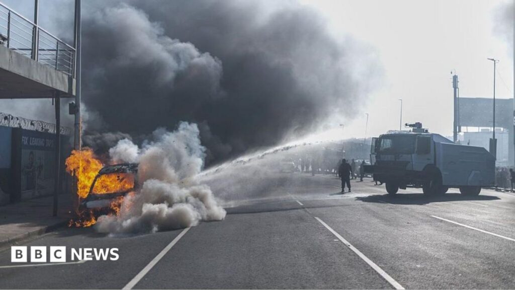 South African anti-migrant protests: Cars torched and shops looted in Durban and Soweto