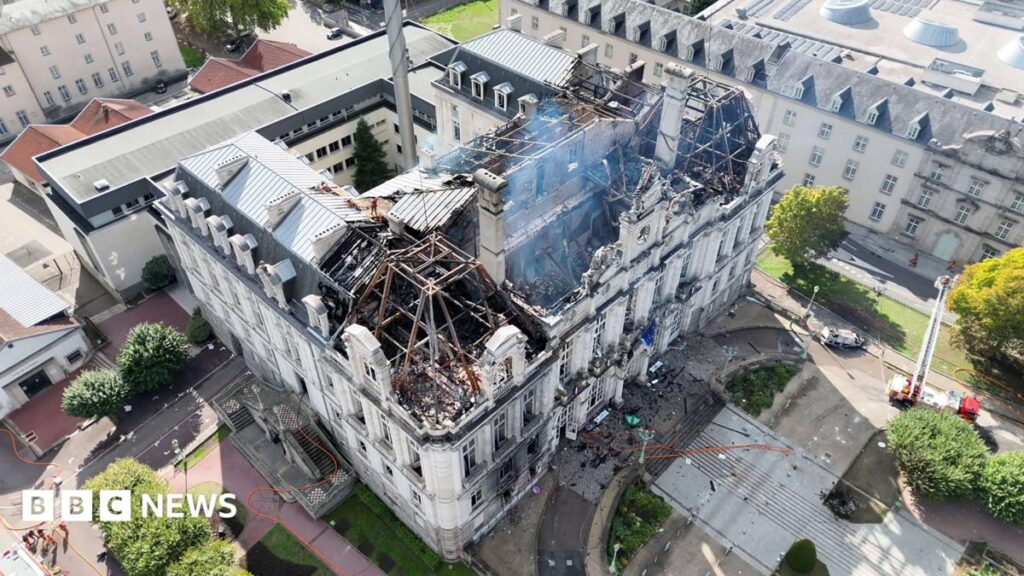 Suspect arrested after Limoges town hall set alight during disorder – French media