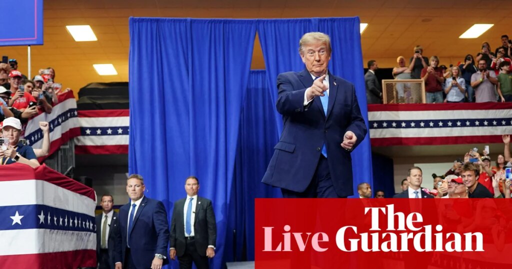 Trump heads to Nebraska as supreme court hears first oral arguments of new term – US politics live | US news