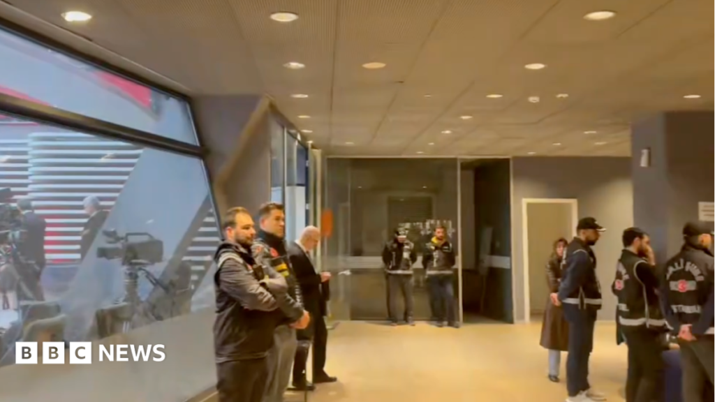 Turkish police raid opposition TV, halting live broadcasts