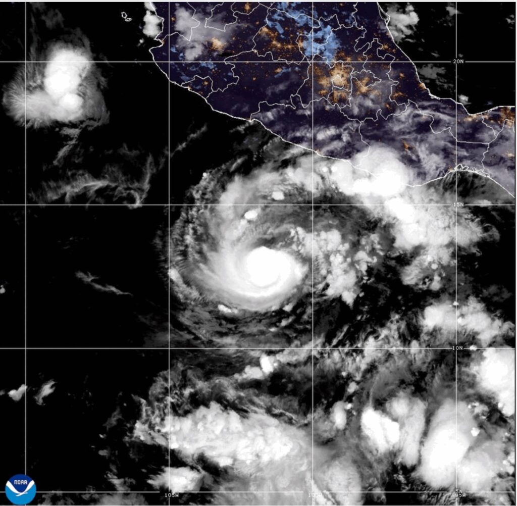 Typhoon Champi strengthens to Category 5 but moves away from land; Trudy weakens