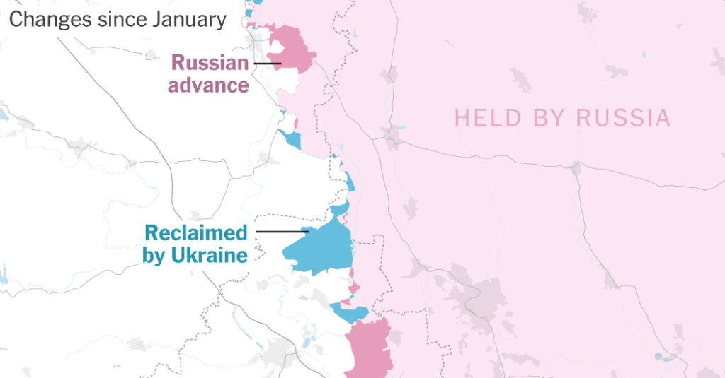 Ukraine Claws Back Land in the Donbas, Thwarting a Russian Push