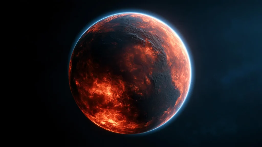 Webb finds a surprising atmosphere on a scorching lava world